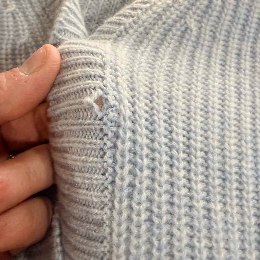 Haven Well Within Cashmere Shaker Stitch Cardigan Blue Size XXL - See descrip - Picture 8 of 8